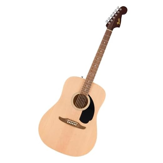 Fender California Debut Redondo Dreadnought Acoustic Guitar, Spruce Top, Black Pickguard, Natural