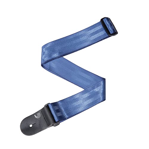 D'Addario Accessories Seat Belt Guitar Strap - Guitar Accessories - Electric Guitar Strap, Acoustic Guitar Strap, Acoustic Electric Guitar Strap & Bass Guitar Strap - Blue