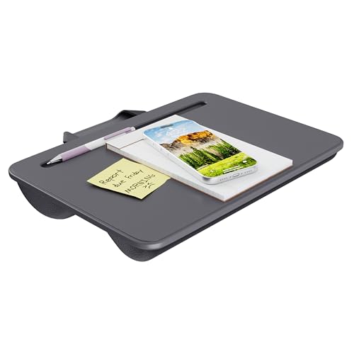 LAPGEAR Compact Lap Desk – Fits Up to 15″ Laptops – Charcoal – Style No. 43105