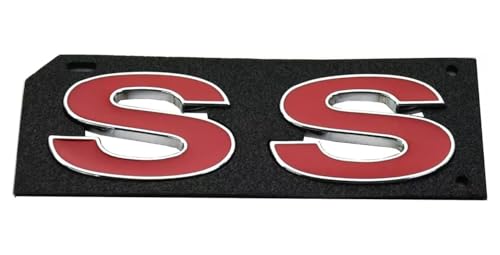 Image of Side Door Emblem 3D Badge Nameplate Letter Sticker 12369966R Fit for 1996-2002 SS 2pcs (Silver Red)