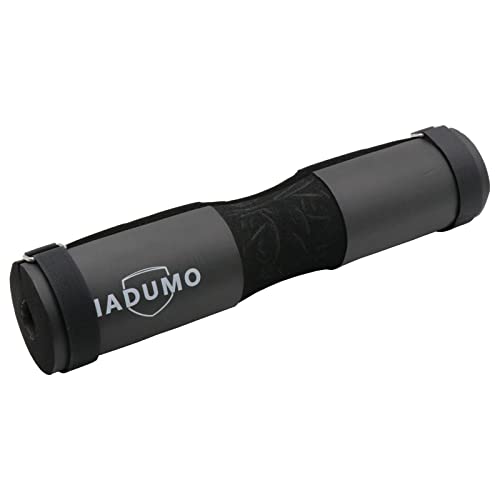 IADUMO Squat Bar Pad for Hip Thrusts, Squats and Lunges - Barbell Pad Provides Relief to Neck and Shoulders While Weightlifting - Foam Sponge Cushion Fit for Standard and Olympic Barbells Perfectly (Black)