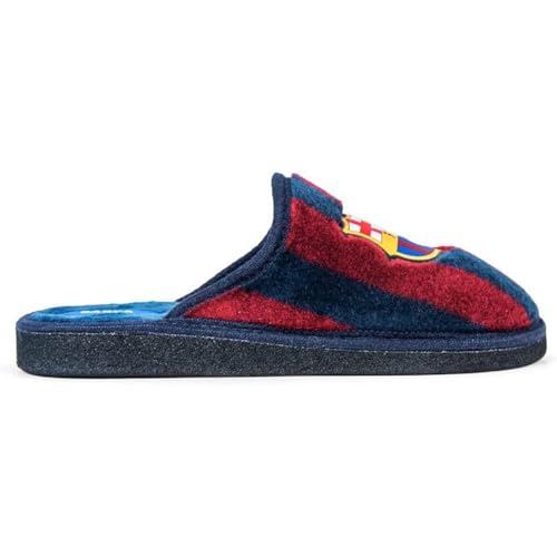 MARPEN SLIPPERS, Zapatillas de Casa Ligeras de Invierno Oficiales del FC Barcelona de Fútbol para Hombre o Mujer, Abiertas Blaugranas, Talla 40
