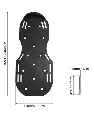 QWORK® Lawn Aerator Shoes - Sturdy Plastic Base with Metal Buckle Strap and 26 High-Performance Spikes 6 QWORK® Lawn Aerator Shoes - Sturdy Plastic Base with Metal Buckle Strap and 26 High-Performance Spikes - Image 6