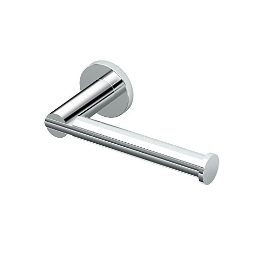 Gatco 4683 Channel, European Toilet Tissue Holder, Chrome | Wall Mounted Single Post 6.63