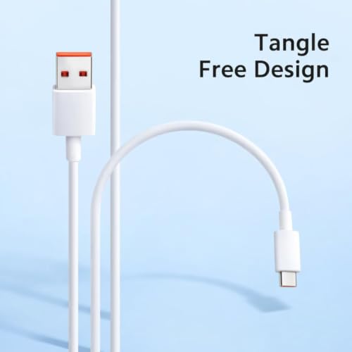 Image of Original 67W HyperCharge Fast Turbo Charging Data Cable | Type-C USB Cable Compatible with Redmi Note 13 Pro /12 Pro /11 Pro 5G /11S /10 Pro Max, Poco X5 /X4 Pro /X3 Pro, Mi 14