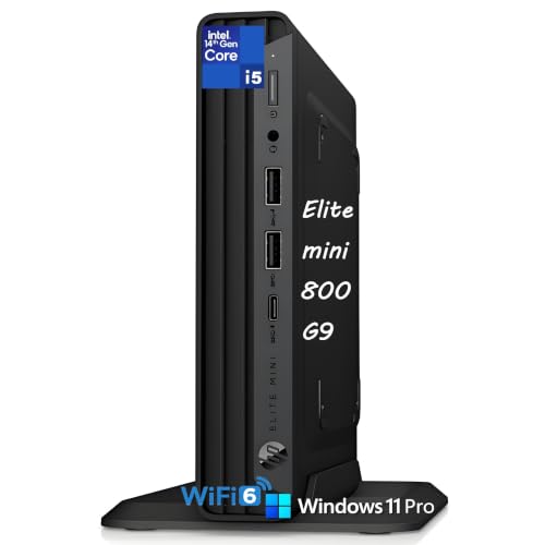 Image of HP EliteDesk 800 G9 Mini PC Desktop Computer for Business, Intel Core i5-14500, 16GB DDR5 RAM, 512GB SSD, Ultra-Compact Design for Office Work, Keyboard & Mouse Included, Windows 11 Pro