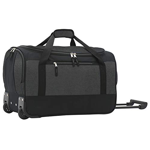 Travelers Club Pinnacle Travel Rolling Duffel Bag, grey, Carry-On 20-Inch