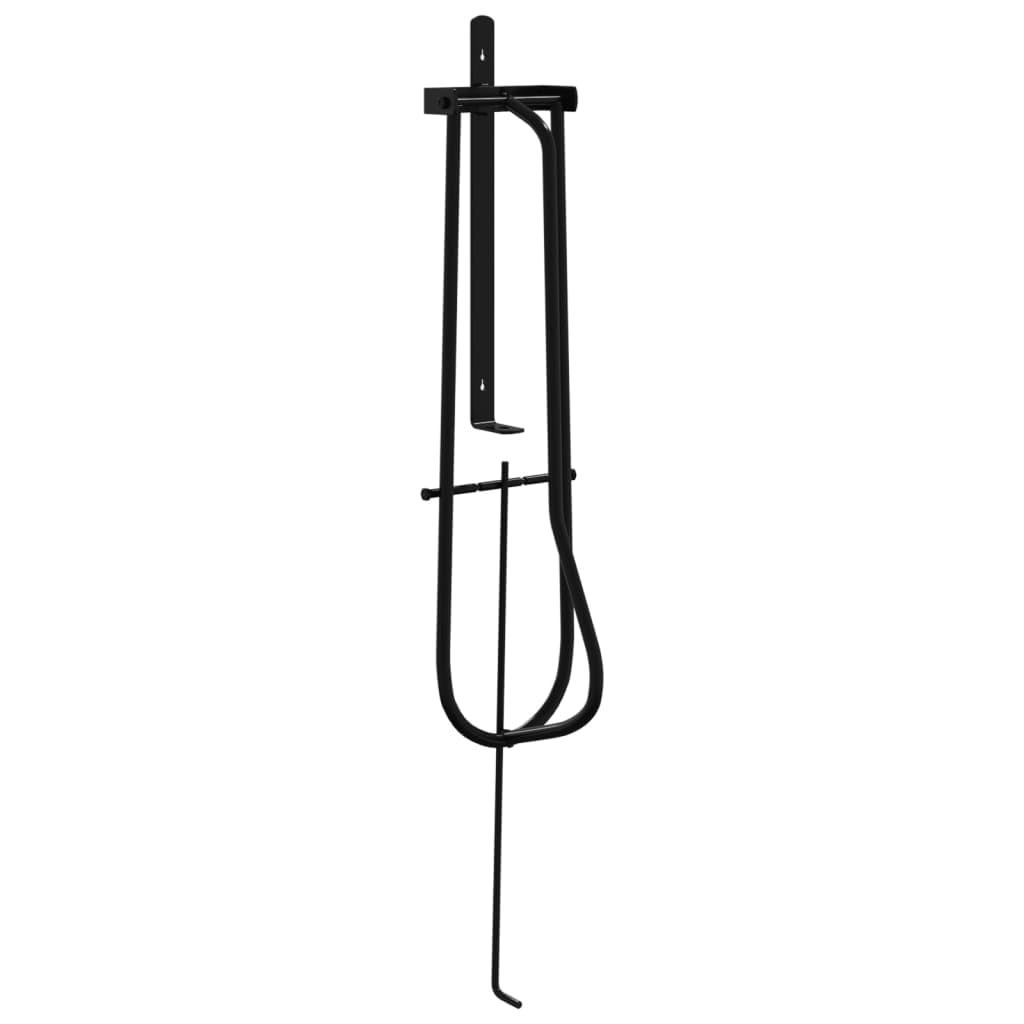 Supporto per sella pieghevole, montaggio a parete, nero, in ferro, accessorio per equitazione, stabile, versatile