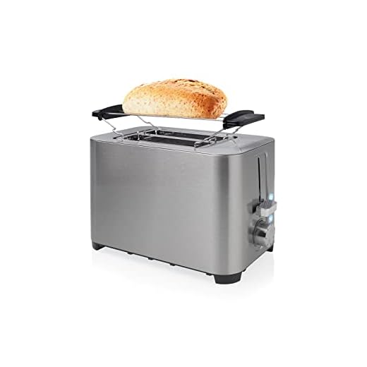 Princess 142400 Tostadora con 2 ranuras cortas, 7 niveles de tostado, Funciones de descongelado, de calentamiento y de cancelación, Bandeja para migas extraíble, 850 W, Acero inoxidable
