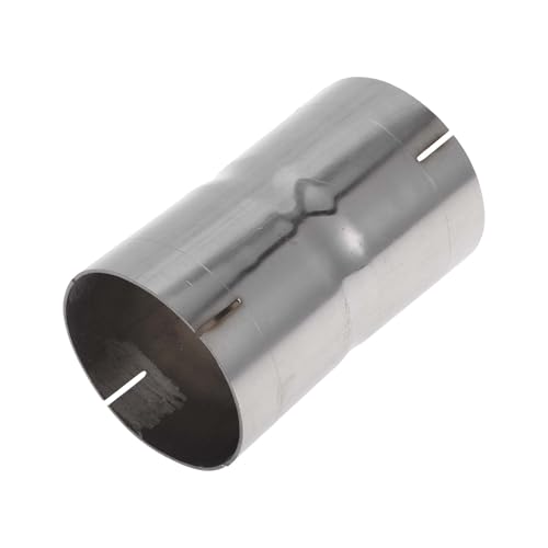 Motoforti Tubo Recto De Escape T304 Silenciador De Coche Tubo Recto De Escape Tubería 4 Pulgadas De Longitud Doble Cabeza Plana Y Ranura Central Superficie Pulida Tono Plateado
