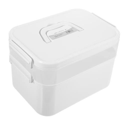 Boîte à ongles pour manucure à la maison avec rangement en PP amovible et poignée intégrée