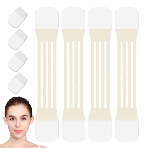 Cinta de levantamiento de cuello, máscara de belleza reafirmante, cinta de silicona para levantamiento de cuello con parches reafirmantes, máscara de belleza portátil para apretar la piel juvenil