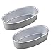 Flunyina Käsekuchenform, ovale Form, 22,9 cm, antihaftbeschichtet, Aluminiumlegierung, Backform, Toast, Brot, Kastenform für Biskuitkuchen, Gelee, 2 Stück