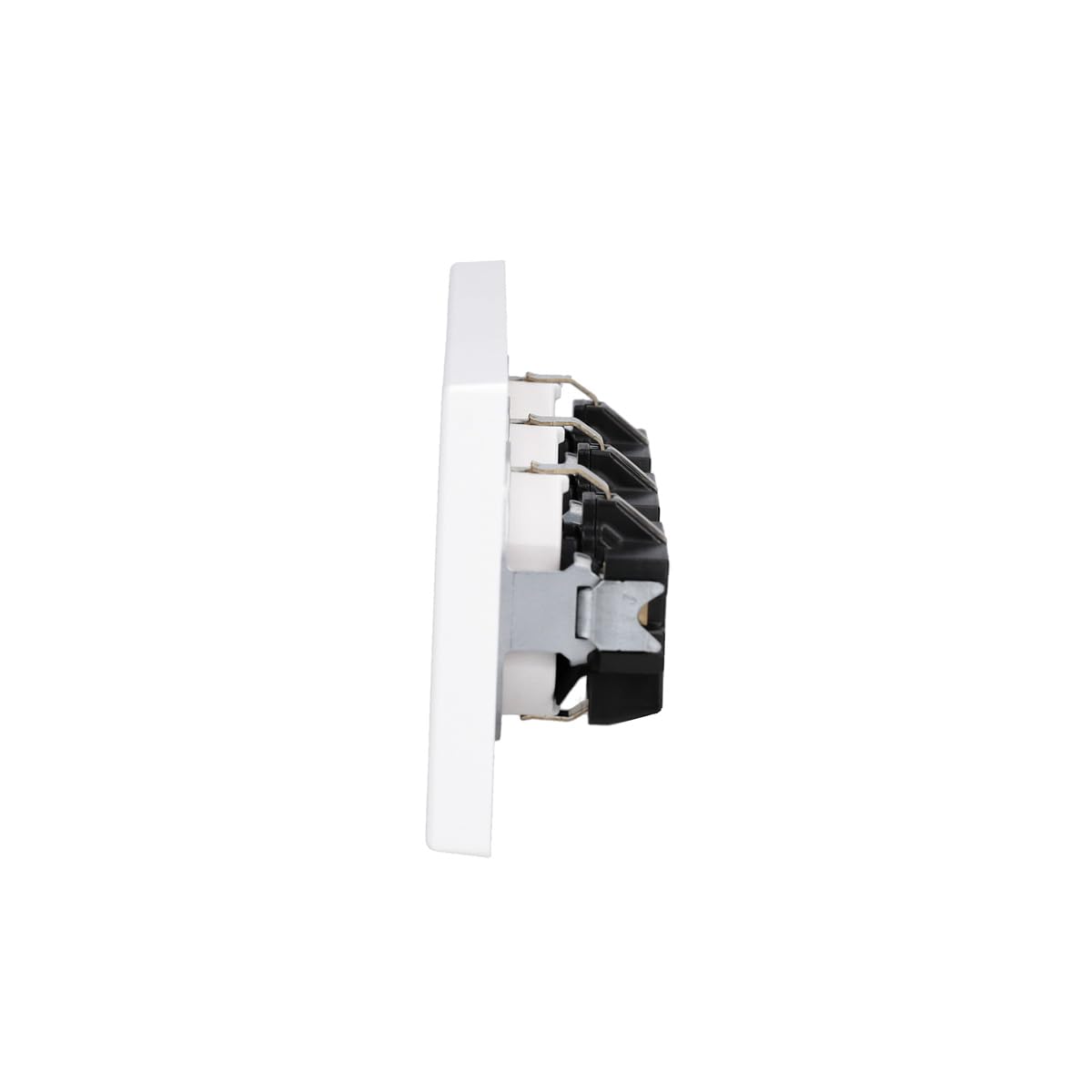 JUNG Serie LS 3x Steckdosen Safety Set Schneeweiß Matt | mit 3x LS1520KIWWM SCHUKO Steckdose mit Berührungsschutz, LS983WWM Rahmen 3-fach