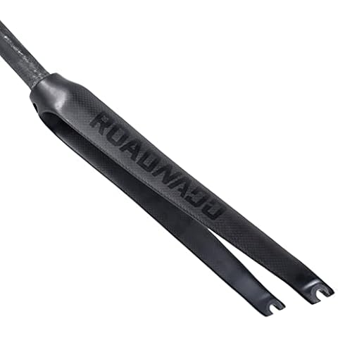 ROADNADO Road Bike Carbon Fork 700C 28.6mm Carbon Fiber Bicycle Fork T700 Ultralight Front Forks for Road Bike Matte/Gloss Black Cover
