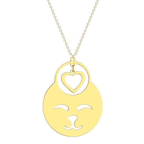 Collier chat coeur en argent - Le cadeau tendre pour célébrer l'amour des animaux complices