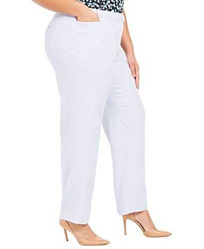Calvin Klein Womens Plus Herringbone Modern Fit Dress Pants Blue 18W3