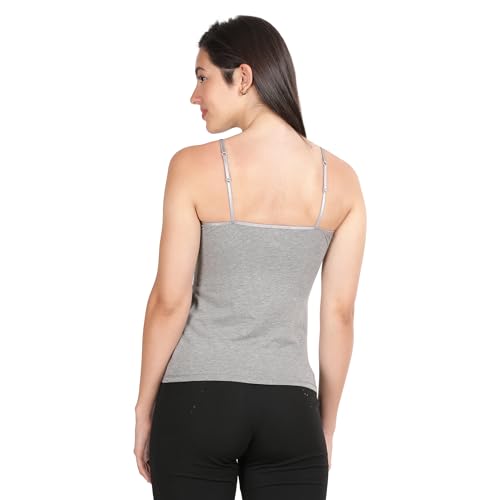 Image of Lavos Women's 2 Way Camisole V-Neck, Round Spaghetti Slip| Bamboo Cotton Anti Microbial 4-Way Stretchable