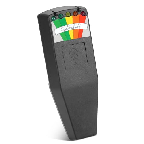 Jaxiyun K2 Détecteur EMF, Mesureur de Rayonnement Électromagnétique 50 Hz à 20 000 Hz, 5 LED...