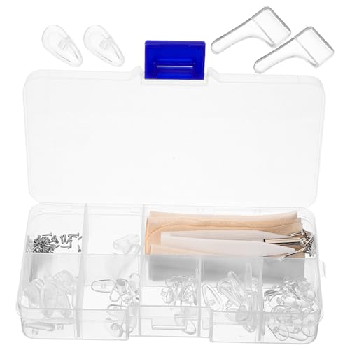Toyvian Kit de Reparación 5 Almohadillas Nasales de Silicona Antideslizantes para Gafas, Piezas Pequeñas para Puente Nasal, Cómodas y Compatibles Monturas y Gafas de Sol, Uso Personal