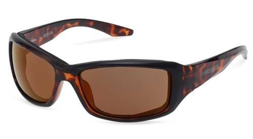 Harley-Davidson Women's Sequoia Rectangular Sunglasses, Dark Havana Frames