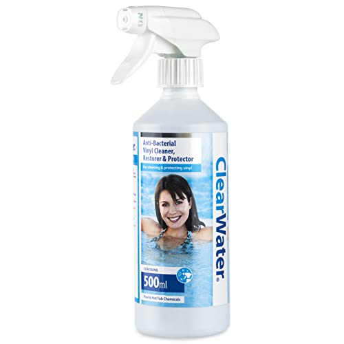 ClearWater 500ml Anti-Bacterial Cleaner Hot Tub and Pool Vinyl Surface Spray Cleaner Removes Dirt and Stains