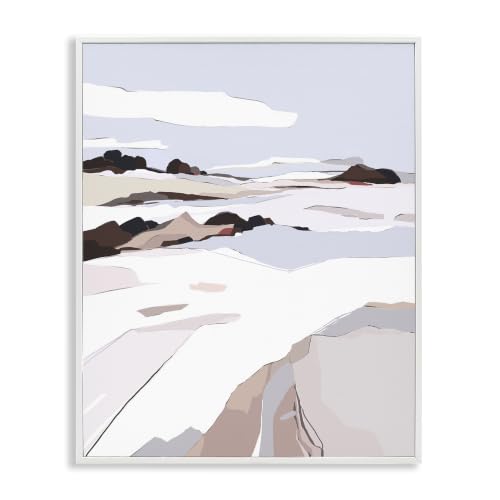 Abstract Snowy Mountain Landscape, 24 x 30 Inch Framed Giclée Print