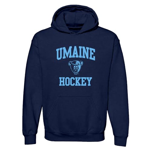 UGP Campus Apparel AH1092 - Maine Black Bears Arch Logo Hockey Hoodie - Large - Navy
