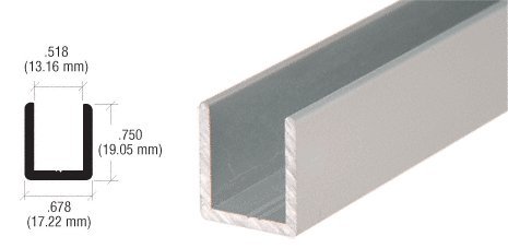 Crl Brushed Nickel 1/2" Fixed Panel Shower Door Deep-U Channel - 95 In Long #TOP1