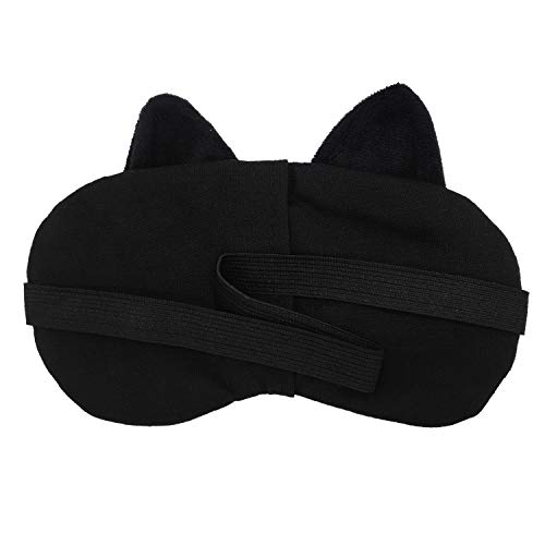 Image of Jenna Cute Fur Sleeping Eye Shade Mask Cover for Insomnia, Meditation, Puffy Eyes and Dark Circles Cat Blue