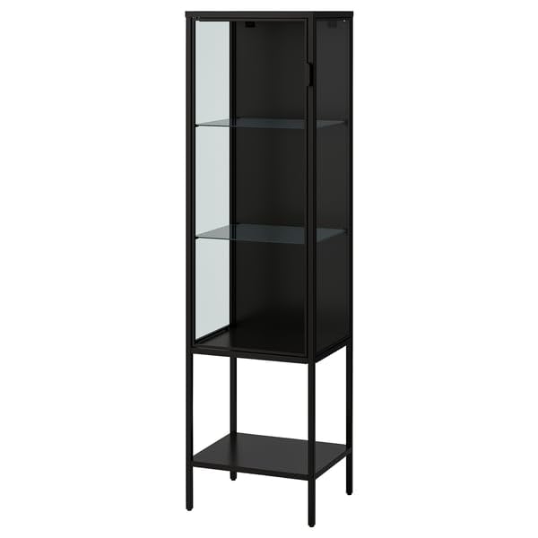 ProTuning Rudsta Armoire à portes vitrées, anthracite, 42 x 37 x 155 cm