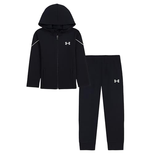 Image of Under Armour Boys' 2-Piece Hoodie Set, Full Zip Sweatshirt and Fleece Pants