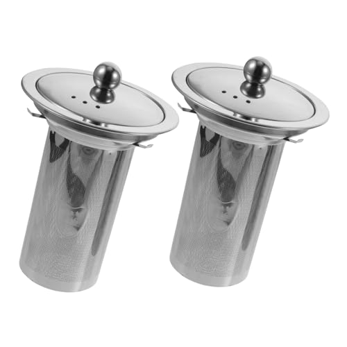 LIGIGWASH 2 piezas Colador de Inoxidable con Tapa de Filtro Fino para Infusiones para Tetera y Uso Oficina Resistente Altas