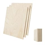 RISWER Baltic Birch Plywood 1/8，12" x 12" Wood Crafts for Laser Cutting,Thin 3mm Plywood Sheets for