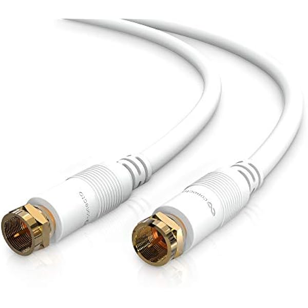 conecto HQ SAT Kabel antenowy satelitarny, kabel przyłączeniowy - do DVB-S/S2-4K UHD 1080p Full HD HDTV 3D - (kabel koncentryczny, wtyczka F - wtyczka F, podwójne ekranowanie, pozłacana wtyczka),