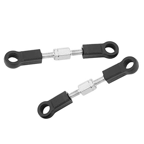 Solid CNC Machined Metal Steering Linkage Rod Set for HSP 94123 RC Car, and Efficient, Suitable for RC Collectors, Black, 4 X Accessories