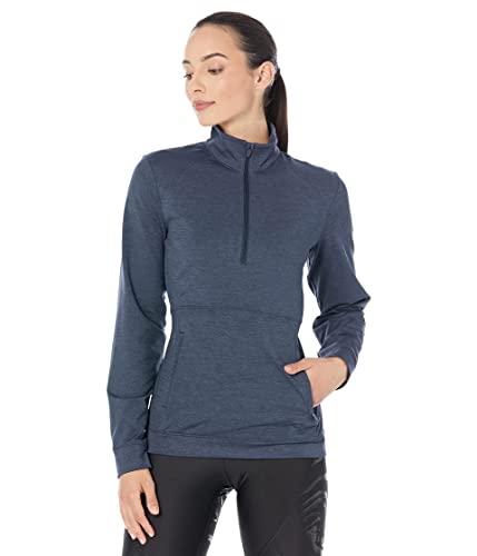 PUMA pumagolf Women's W CLOUDSPUN Rockaway 1/4 Zip, Navy Blazer, M