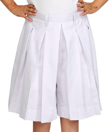 SuidhagaGirls Terrycot One Side Pleated Divided Skirt, Devider Skirt School Uniform