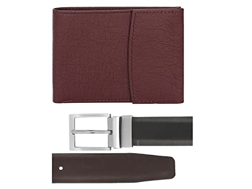 Image of Amicraft Men's Faux Leather Combo Pack of Wallet and Belt