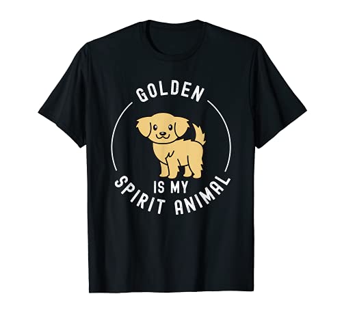 Golden Retriever Is My Spirit Animal Dog T-Shirt, Black