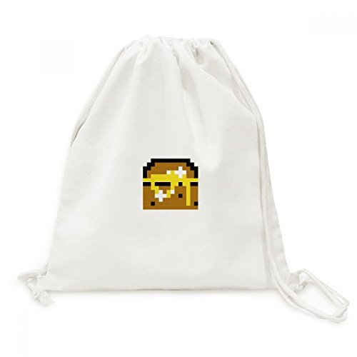 Drawstring Backpack Voyage Sacs Toile Chasse au trésor Pixel