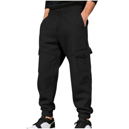 Cargo Sweatpants for Men Lightweight Drawstring with Pockets Mens Sweatpants Active Work Hiking Jogging Sweat Pants