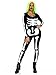 Produktbild LEG AVENUE 85346 Skeleton Catsuit Damen kostüm, Größe XL, Schwarz-weiß