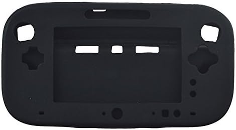 Soft Rubber Silicon Protector Case Skin Cover for Wii U Game Controller Black