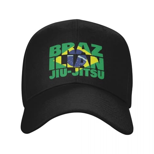 Casquette Jiu Jitsu brésilien personnalisée brodée drapeau du Brésil en coton premium