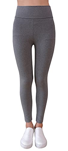 Irelia Girls Fleece Lined High Waisted Leggings Cotton Pants Winter Heather Gray Xs #TOP25