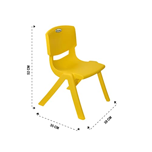 كرسي اطفال من البلاستيك للدراسة من اسكوب، لون اصفر