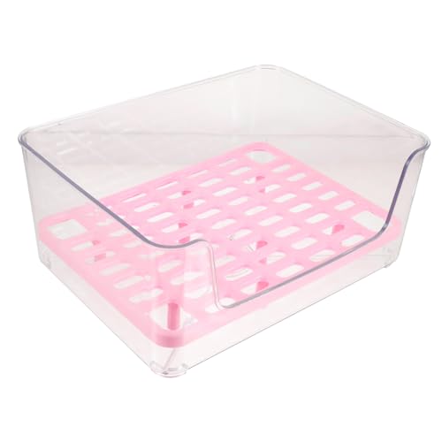 CIYODO Caja de Semi Cerrada de Desechos Resistente al Inodoro Acrílico Mascotas de Limpiar y Salpicaduras
