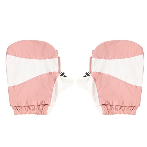 Manguitos de manillar de motocicleta | Protector de manijas impermeable delantero con parasol, protección impermeable con forro extraíble para bicicleta, scooter moto de nieve, invierno, verano