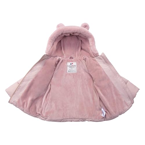 Rokka&Rolla Baby Girls' Water-Resistant Soft Mini Fur Lined Puffer Jacket for Newborn Infant Toddler (6-24M, 2T-5T)3